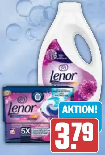 Hit Lenor Waschmittel Pulver, flüssig oder Pods 21-15 Anwendungen Angebot