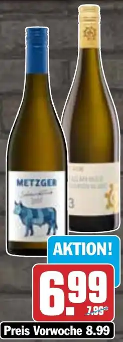 Hit Metzger Schmuckstück oder Hammel & Cie Ein Tag am Meer Sauvignon Blanc 0,75 L Flasche Angebot