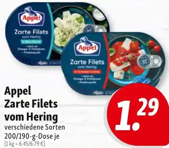 Nah & Frisch Appel Zarte Filets vom Hering 200/190 g Dose Angebot