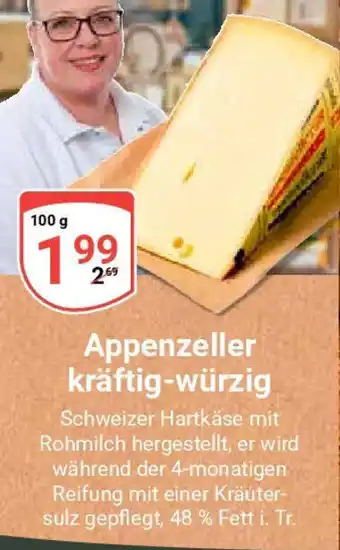 Globus Appenzeller kräftig-würzig 100 g Angebot