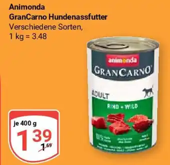 Globus Animonda GranCarno Hundenassfutter 400 g Angebot