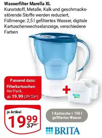 Globus Wasserfilter Marella XL Brita Angebot