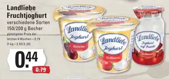 Meyer's Frischemarkt Landliebe Fruchtjoghurt verschiedene Sorten 150/200 g Becher Angebot