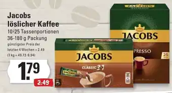 Meyer's Frischemarkt Jacobs löslicher Kaffee 10-25 Tassenportionen 36-180 g Packung Angebot