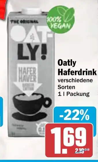 AEZ Oatly Haferdrink 1 l Packung Angebot