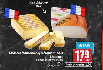 AEZ Elsässer Winzerkäse, Géramont oder Chaumes 100 g Angebot