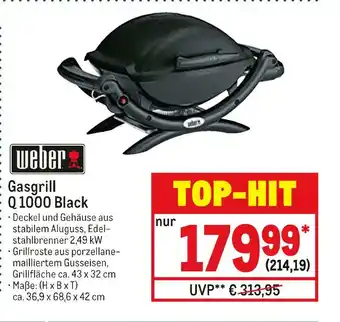 METRO Weber gasgrill q 1000 black Angebot