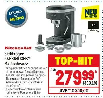 METRO Kitchenaid siebträger 5kes6403ebm Angebot