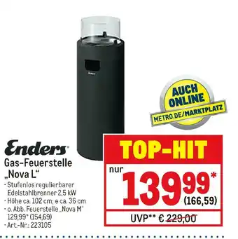 METRO Enders gas-feuerstelle „nova l/m“ Angebot