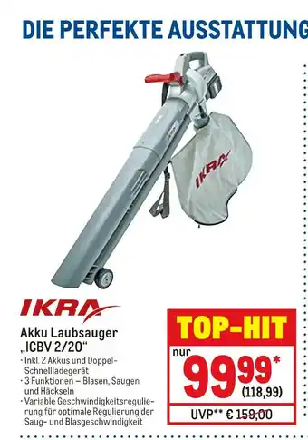 METRO Ikra akku laubsauger „icbv 2/20“ Angebot