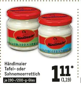 METRO Händlmaier tafel- oder sahnemeerrettich Angebot