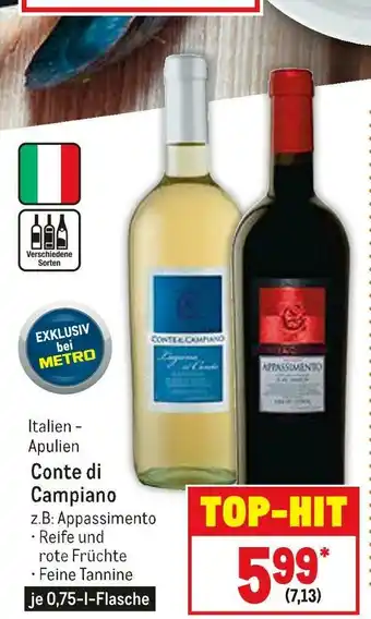 METRO Conte di campiano rot- oder weißwein Angebot