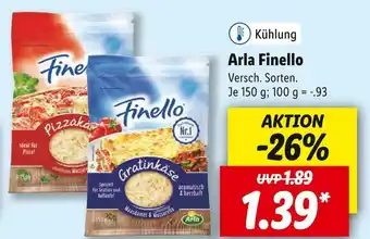 Lidl Arla reibekäse finello Angebot