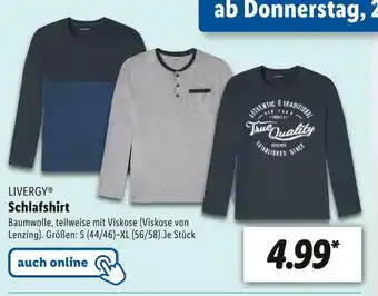 Lidl Livergy schlafshirt Angebot