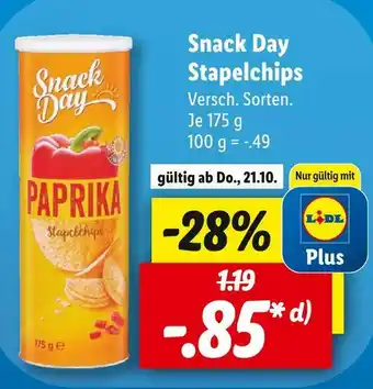 Lidl Snack day stapelchips Angebot