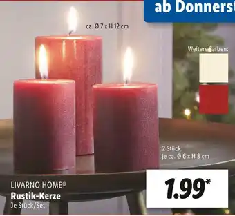 Lidl Livarno home rustik-kerze Angebot