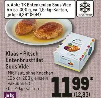 METRO Klaas + pitsch entenbrustfilet sous vide Angebot