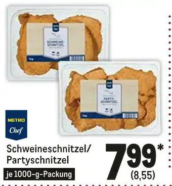 METRO Metro chef schweineschnitzel/partyschnitzel Angebot