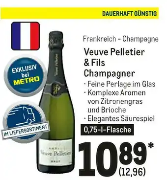 METRO Veuve pelletier & fils champagner Angebot