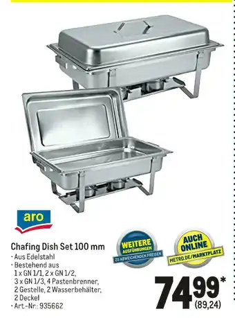 METRO Aro chafing dish set 100 mm Angebot