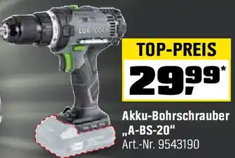 OBI LUX TOOLS Akku-Bohrschrauber ,,A-BS-20" Angebot