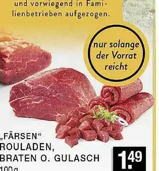 Edeka Zurheide „färsen” Rouladen Braten Oder Gulasch Angebot