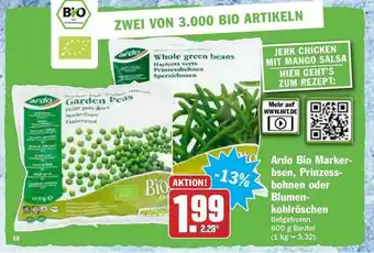 Hit Ardo Bio Markerbsen, Prinzessbohnen Oder Blumen Kohlröschen Angebot