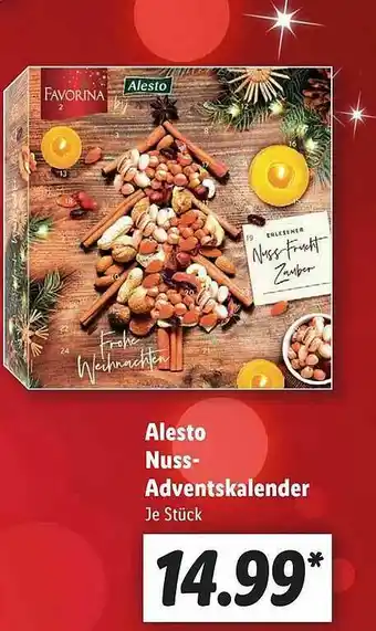 Lidl Alesto Nuss- Adventskalender Angebot