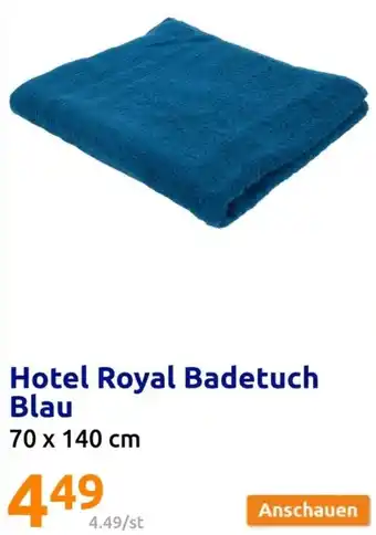 Action Hotel Royal Badetuch Blau Angebot