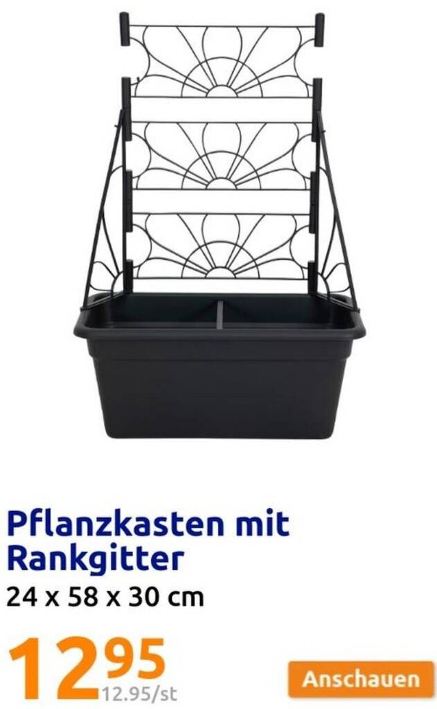 Pflanzkasten mit Rankgitter Angebot bei Action