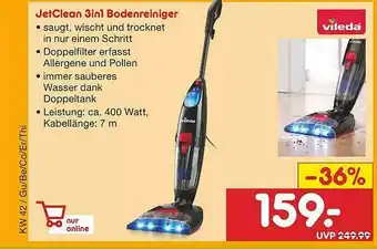 Netto Marken-Discount Jetclean 3in1 Bodenreiniger Vileda Angebot