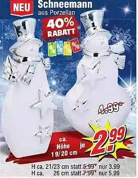 Wiglo Wunderland Schneemann Angebot