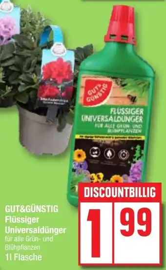 Edeka GUT&GÜNSTIG Flüssiger Universaldünger 1 L Flasche Angebot