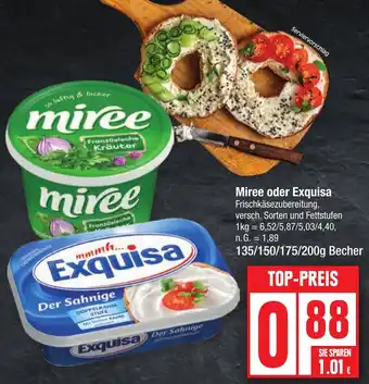 Edeka Miree oder Exquisa 135/150/175/200g Becher Angebot