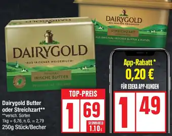 Edeka Dairygold Butter oder Streichzart 250g Stück/Becher Angebot