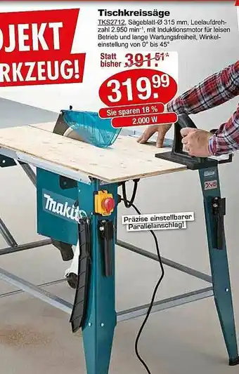 Leymann Baustoffe Tischkerissäge Angebot