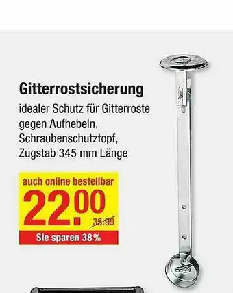 V Baumarkt Gitterrostsicherung Angebot