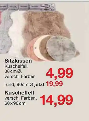 Jawoll Sitzkissen, Kuschelfell Angebot