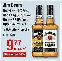 V Markt Jim Beam Bourbon Oder Red Stag Oder Honey Oder Apple Angebot