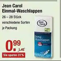 V Markt Jen Carol Einmal-waschlappen Angebot