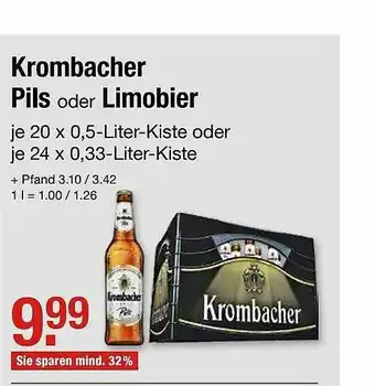 V Markt Krombacher Pils Oder Limobier Angebot