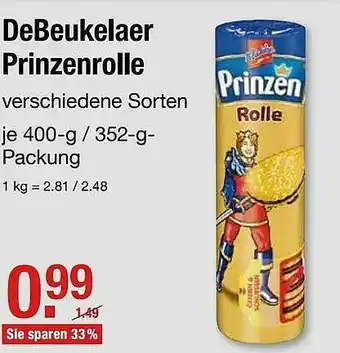 V Markt Debeukelaer Prinzenrolle Angebot