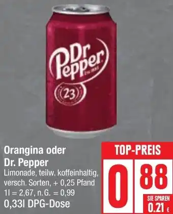 Edeka Orangina oder Dr. Pepper 0,33 L DPG-Dose Angebot