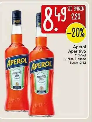 WEZ Aperol Aperitivo Angebot