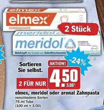 AEZ Elmex, Meridol Oder Aronal Zahnpasta Angebot