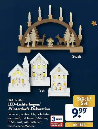 Aldi Nord Lightzone Led-lichterbogen Oder -winterdorf Oder -dekoration Angebot