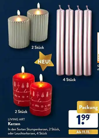 Aldi Nord Living Art Kerzen Angebot