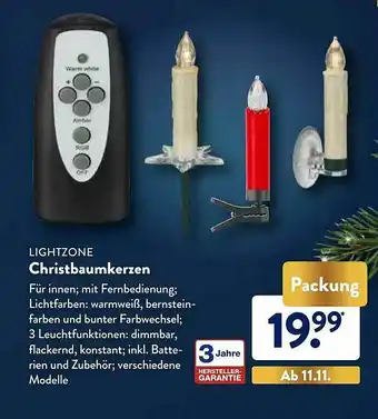 Aldi Nord Lightzone Christbaumkerzen Angebot