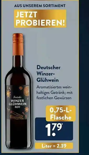 Aldi Nord Deutscher Winzer Glühwein Angebot