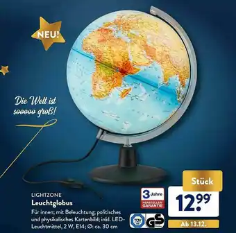 Aldi Nord Lightzone Leuchtglobus Angebot